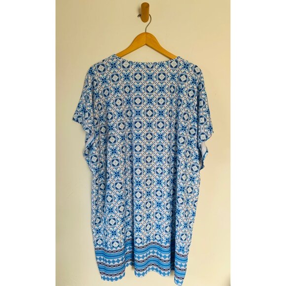 Aqua et Sol Blue Swim Coverup UPF 50+ Sz S - Picture 4 of 9